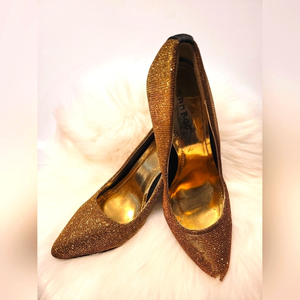 Bamboo, Gold Glitter Heel, Size‎ 7